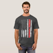 ディーゼル電力アメリカ国旗のターボトラック Tシャツ (正面フル)