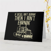 ディーゼル・エアニン・セミトラック・ドライバー カード (黄色い花)