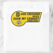 ディーゼルSUVシール（黄色） 4パック 長方形シール (バッグ)