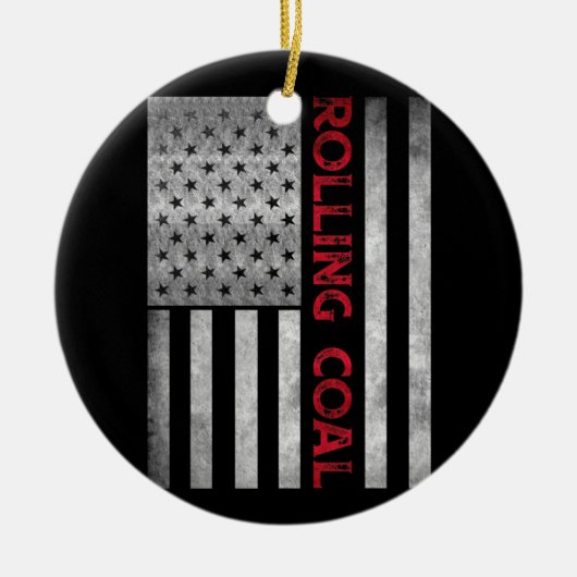 ディーゼ転がル・コール・フラグ・フード付きスウェットシャツ・トラック・ターボ・ブロザ セラミックオーナメント (正面)