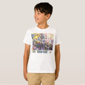 ディーノのカフェの恐竜の昼食ライン Tシャツ (正面フル)