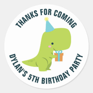 ディーノの子供の誕生日のパーティー ラウンドシール