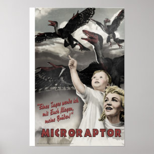 ディーノの攻撃開始日: Microraptor ポスター