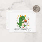 ディーノズ誕生日バッシュ誕生日 ノートカード (正面/裏面インサイチュ)