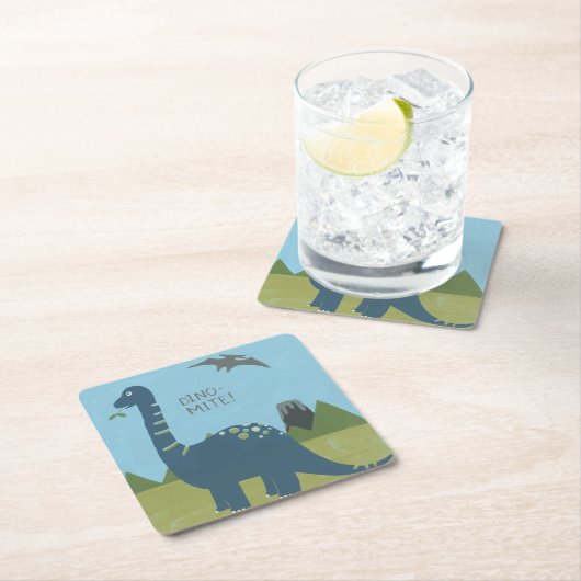ディーノダニの恐竜 スクエアペーパーコースター (インサイチュ)