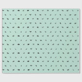 ディーノテーマ子供への誕生日パーティー、ミントグリーン ラッピングペーパー (フラット)