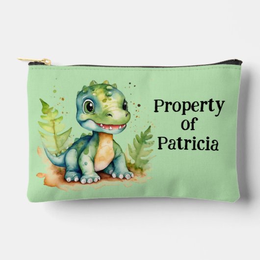 ディーノパーソナライズされたパウチバッグ-プリントカットソーバッグ アクセサリーポーチ (正面)