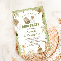 ディーノパーティー |かわいい恐竜の最初の誕生日