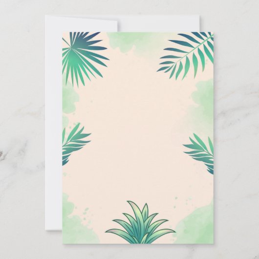 ディーノパーティー |かわいい恐竜の誕生日招待状 招待状 (裏面)