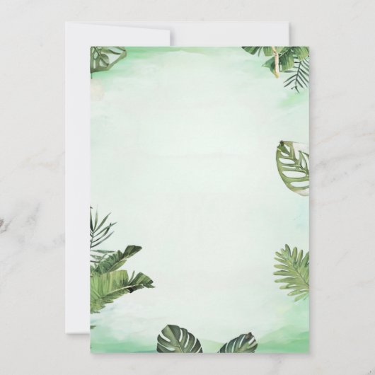 ディーノパーティー | キュート恐竜テーマ誕生日 招待状 (裏面)