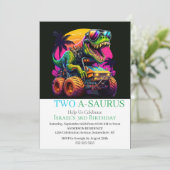 ディーノモンスタートラック誕生日パーティーの招待状 招待状 (スタンド正面)