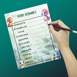 ディーノロール語スクランブルパーティーゲームシート