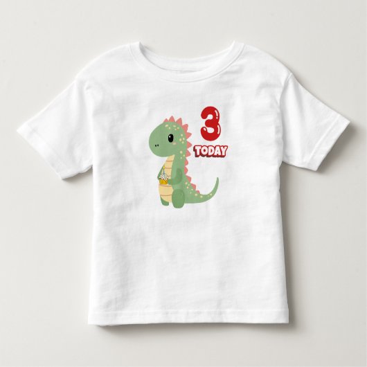 ディーノ誕生日3トゥデイ トドラーTシャツ (正面)