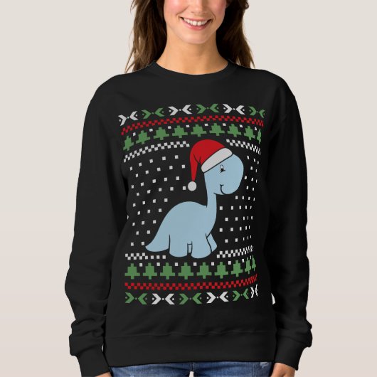 ディーノ醜いクリスマスセーター スウェットシャツ (正面)