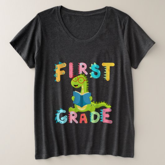ディーノ1年生スクワッド先生学生学校 プラスサイズTシャツ (デザイン正面)