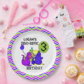 ディーノRifficの第3ハッピーバースデーの紙皿 ペーパープレート (パーティー)