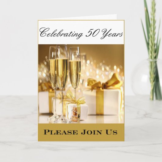 ディーバの50周年パーティー招待状 招待状 (正面)