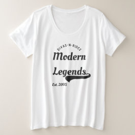 ディーバズンライドス モダンレジェンド ワンピース プラスサイズTシャツ