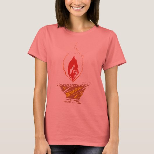 ディーパック： Diwali Lamp Tシャツ (正面)