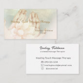 ディーパーモダンウォーター色の手マッサージセラピスト 名刺 (正面/裏面)