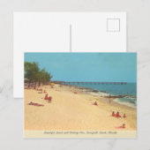 ディーフィールドビーチ、フロリダ州ヴィンテージビーチシーン ポストカード (正面/裏面)