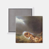 ディープからのボート戻る魚釣り マグネット (正面/裏面)