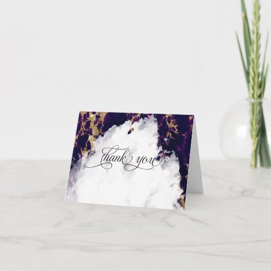 ディープアメジストウォーターカラージェード BarefootBride™ サンキューカード (正面)