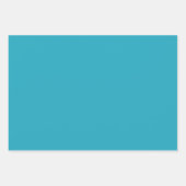 ディープインディゴ、アクア、レッド&ブルーの濃淡のチェック ラッピングペーパーシート (正面2)