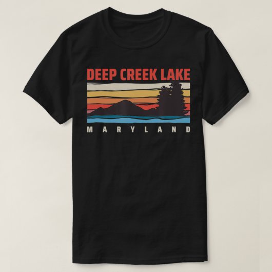 ディープクリーク湖 Tシャツ (デザイン正面)