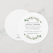 ディープグリーン ガーデン ウェディング インビテ 招待状 (正面/裏面)