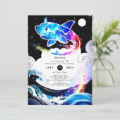 ディープシーマジカルシンプルルシャーク誕生日 招待状 (スタンド正面)