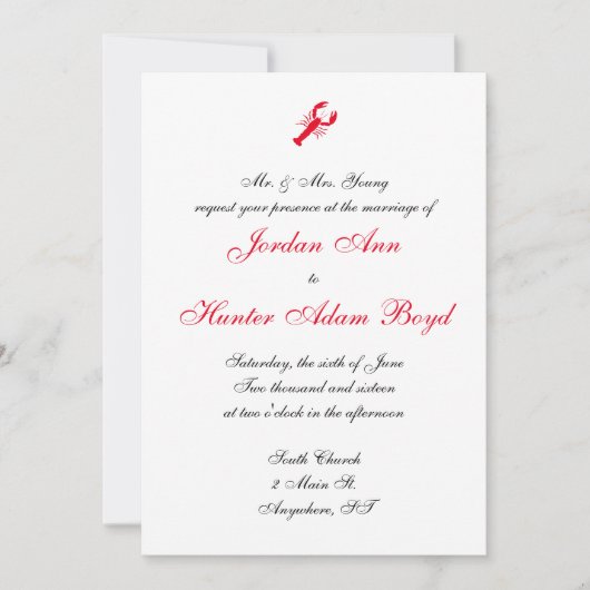 「ディープシー」ウェディング招待状 招待状 (正面)