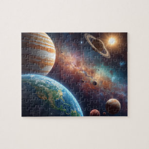 ディープスペース惑星星雲木星地球 ジグソーパズル