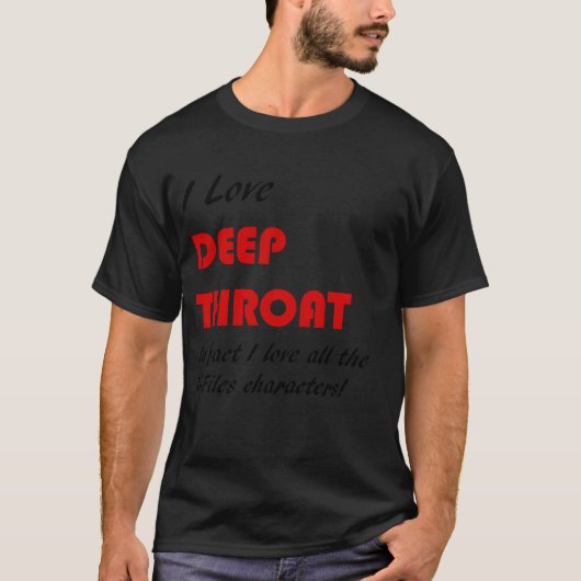 ディープスロートが大好きな面白いデザイン Tシャツ (正面)