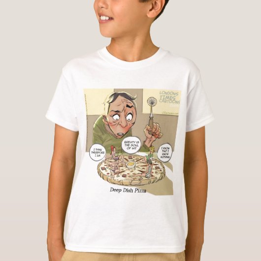 ディープディッシュピザ おかしな哲学 Tシャツ (正面)