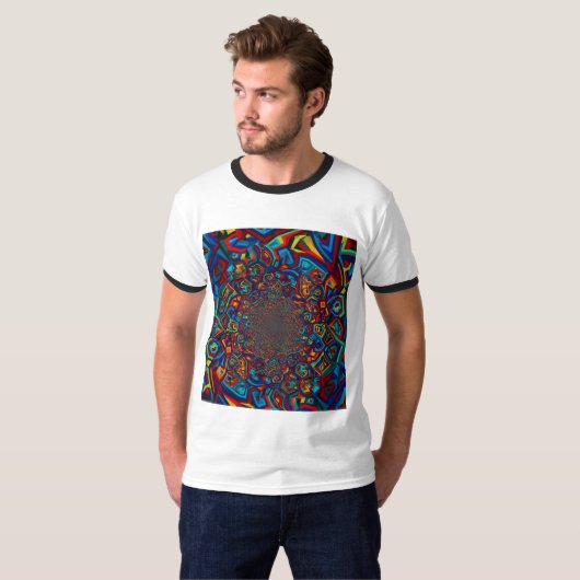 ディープディメンションフラクタルパターン Tシャツ (正面フル)