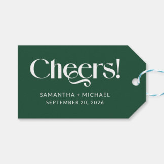ディープパイン装飾セリフ ウェディング Cheers ギフトタグ