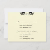 ディープパープルのデコウェディング封筒 RSVP 返信 (裏面)