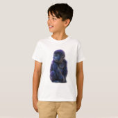 ディープパープルの霊長類の肖像 Tシャツ (正面フル)