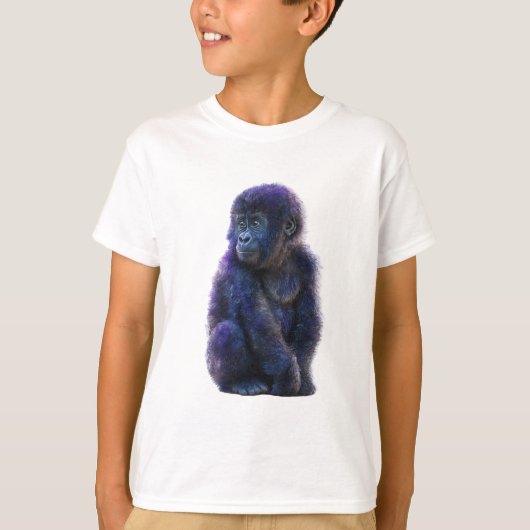 ディープパープルの霊長類の肖像 Tシャツ (正面)