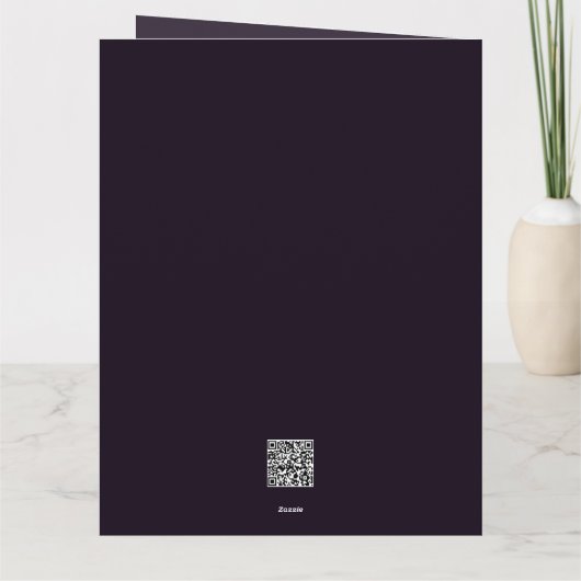 ディープパープルストロークス - お年賀カード カード (裏面)