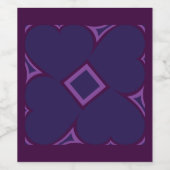 ディープパープルハーツ ワインラベル (シングルラベル)