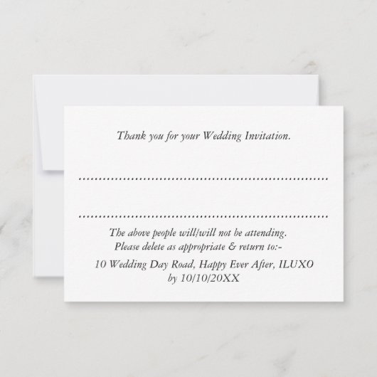 ディープパープル ゴールド エレガント クラシック ラメッシュ ウェディング 招待状 (裏面)