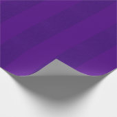 ディープパープル トーンオントーン ストライプ ギフト包装(オーダーメイド) ラッピングペーパー (角)