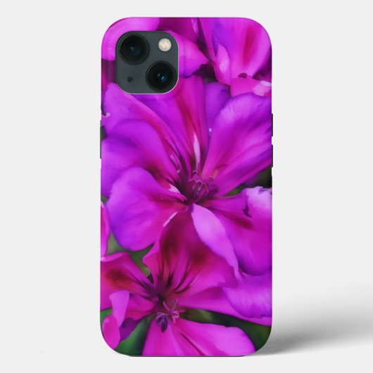 ディープピンクの花 フラワーデザイン スマホケース Case-Mate iPhoneケース (裏面)