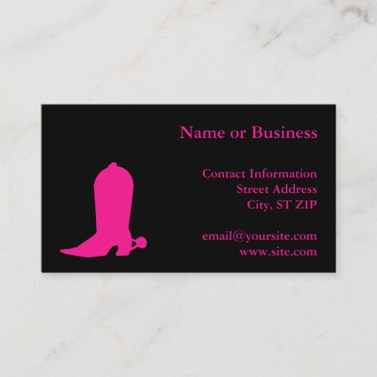 ディープピンクブーツ 名刺 (正面)