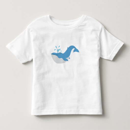 ディープブルーオーシャンホエール トドラーTシャツ (正面)