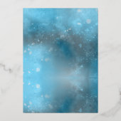 ディープブルーシーのウェディングリアルホイル 箔招待状 (裏面)