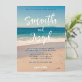 ディープブルービーチフォトウェディング 招待状 (スタンド正面)