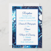 ディープブルーマーブル流動アート招待状 招待状 (裏面)